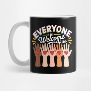 Everyone Is Welcome Here Idaho Teacher Design – Radiant Rainbow Edition Mug